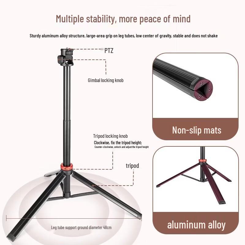 Jingxin MT79 Portable Damped 2M Aluminum Light Stand Tripod