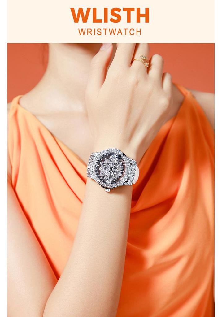 Swiss Wollex Lucky Star Women's Full Diamond Quartz Watch