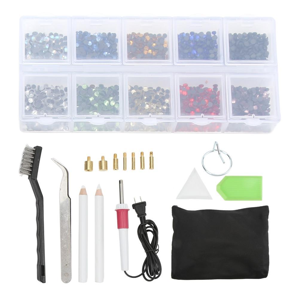 Storage Bag Included Rhinestone Applicator Tool Quick Heating Bedazzler Kit  For Leather Projects