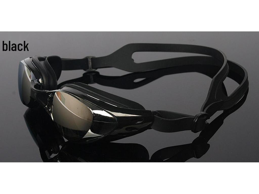 High-Definition Anti-Fog Electroplated Swimming Goggles with Silicone Straps