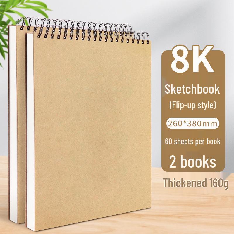 A4 Hardcover Spiral Sketchbook for Art Students & Children, A3/A4/8K Drawing Pad