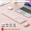 Stylish Chocolate Keyboard & Silent Wireless/Wired Mouse Set for Office/Home Use