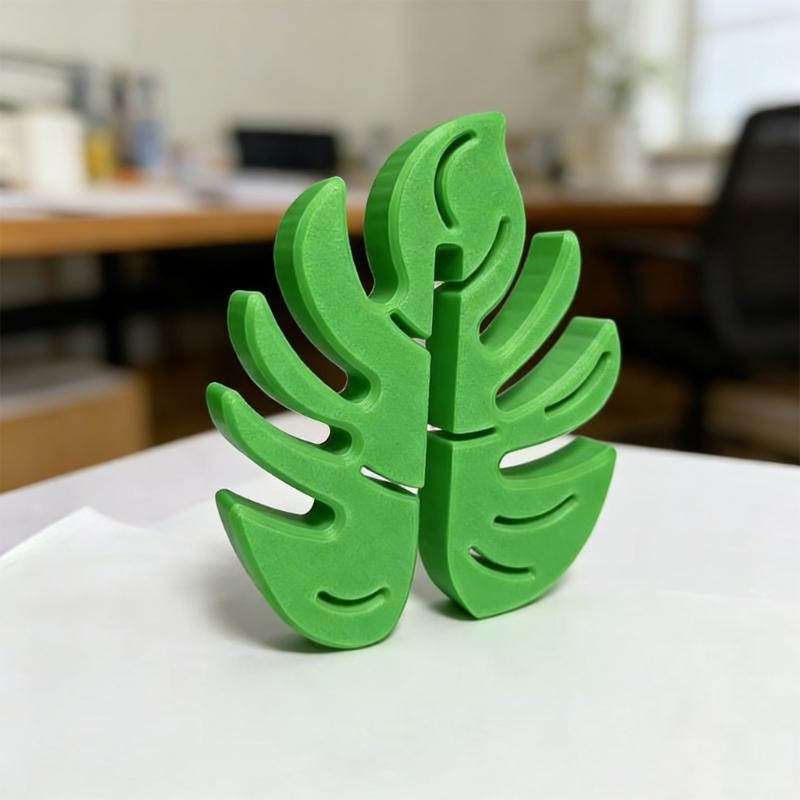 Monstera Deliciosa Plastic Shower Hook With 2 Layers For Hanging Wet Items Hanger For Towels And Robes