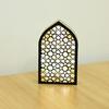 LED Lighted Eid Wood Mosque Ornament Festivals Hanging Pendant Party Supplies for Home Bedroom Living Room Decoration
