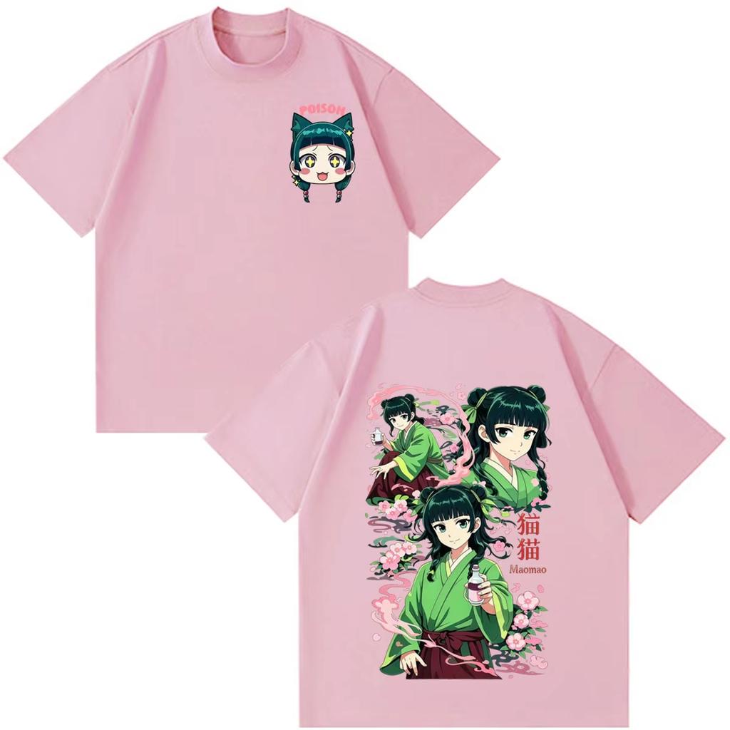 Hip-hop Style Summer Short Sleeve Casual Trendy T-shirt Printed with Patterns from the Anime The Apothecary Diaries T-shirt