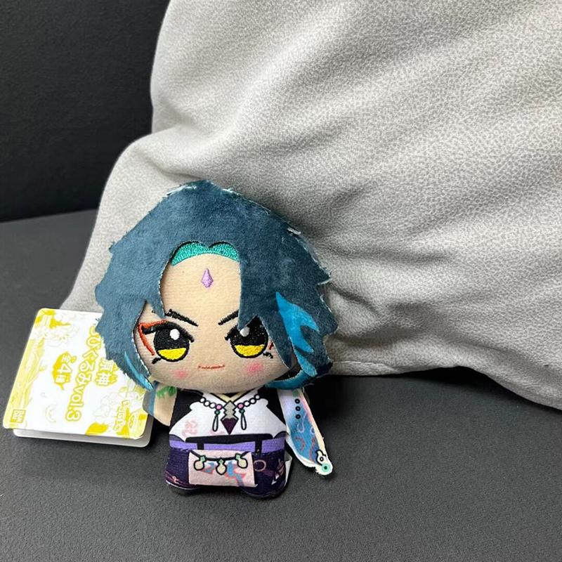 Genshin Impact Xiao Zhong Li Venti Ganyu Tartaglia Diluc Plush Pendant Toy Doll Mini Keychain Backpack Accessorie For Gift