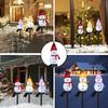 Solar Christmas Snowman Lights Garden Atmosphere Decorative Lights Waterproof Resin Garden Lights Landscape Lights Lawn Floor Insert Lights