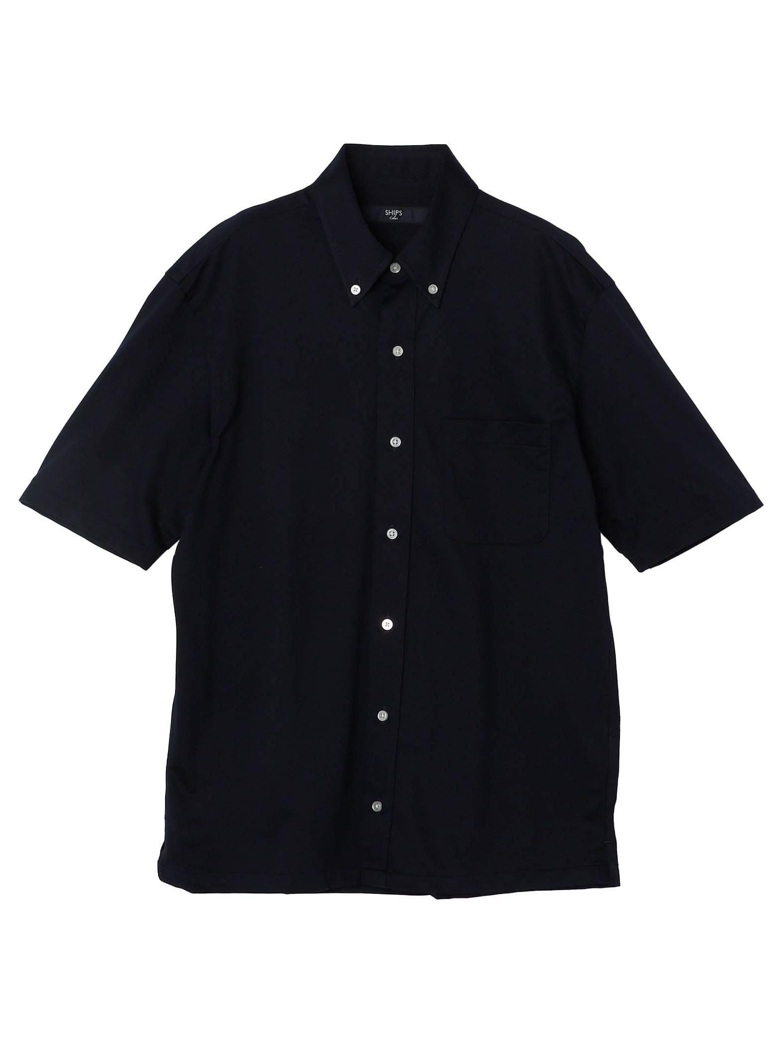 

Ships Colors COOLMAX® Kanoko Button-Down Short Sleeve Shirt, Machine Washable, Navy, Large, 212170042