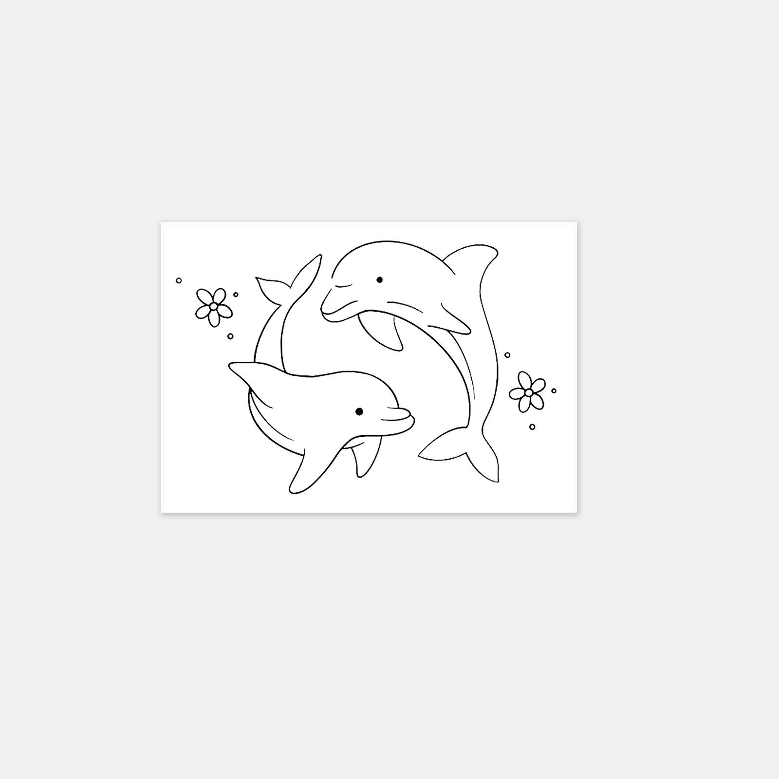 

Double Dolphin Shoulder Tattoo Sticker, Waterproof And Long-Lasting, Women S Advanced Sense Simulation Tattoo 10*7