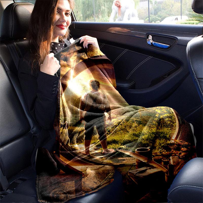 Hobbit Doorway Adventure Poster PrintPrint Blanket, Soft Blanket For Sofa Office Bed And Travelling Daughter Birthday Gift Esj376