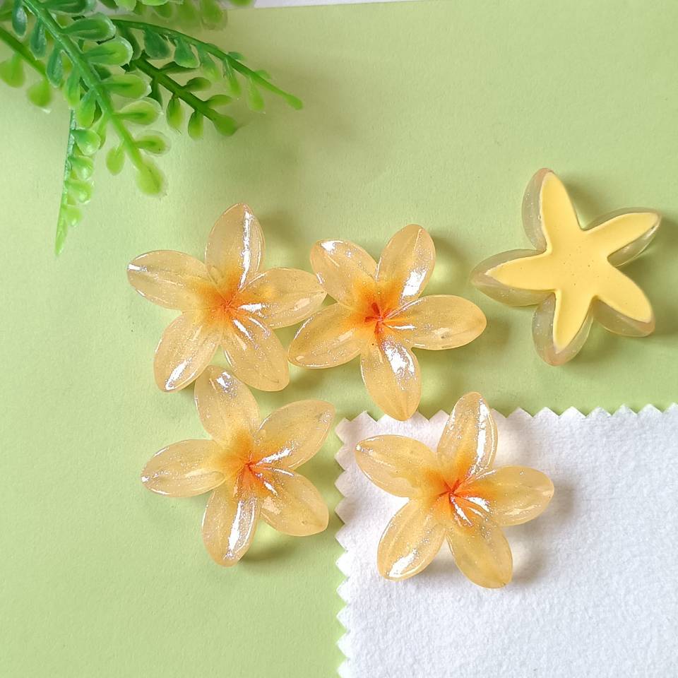 Colorful Cute Five Petal Series Miniature Flat Back Resin Cabochons for Hairpin Scrapbooking DIY Home Decor Craft Accessories