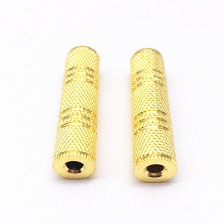 Gold Plated 3.5mm Female To Female Audio Adapter - Straight-through Metal Connector