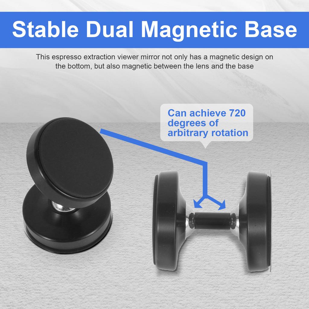 Kaffee Extraktionsspiegel Magnetisch Espresso Shot Spiegel Edelstahl Drehbar Für Bodenlosen Siebträger Barista Werkzeuge