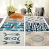 Fisch Meeresleben Muschel Muster Küchen-Tischset Leinen Esstisch-Matten Untersetzer Schale Tasse Matte Fisch Haus Dekoration Tisch s