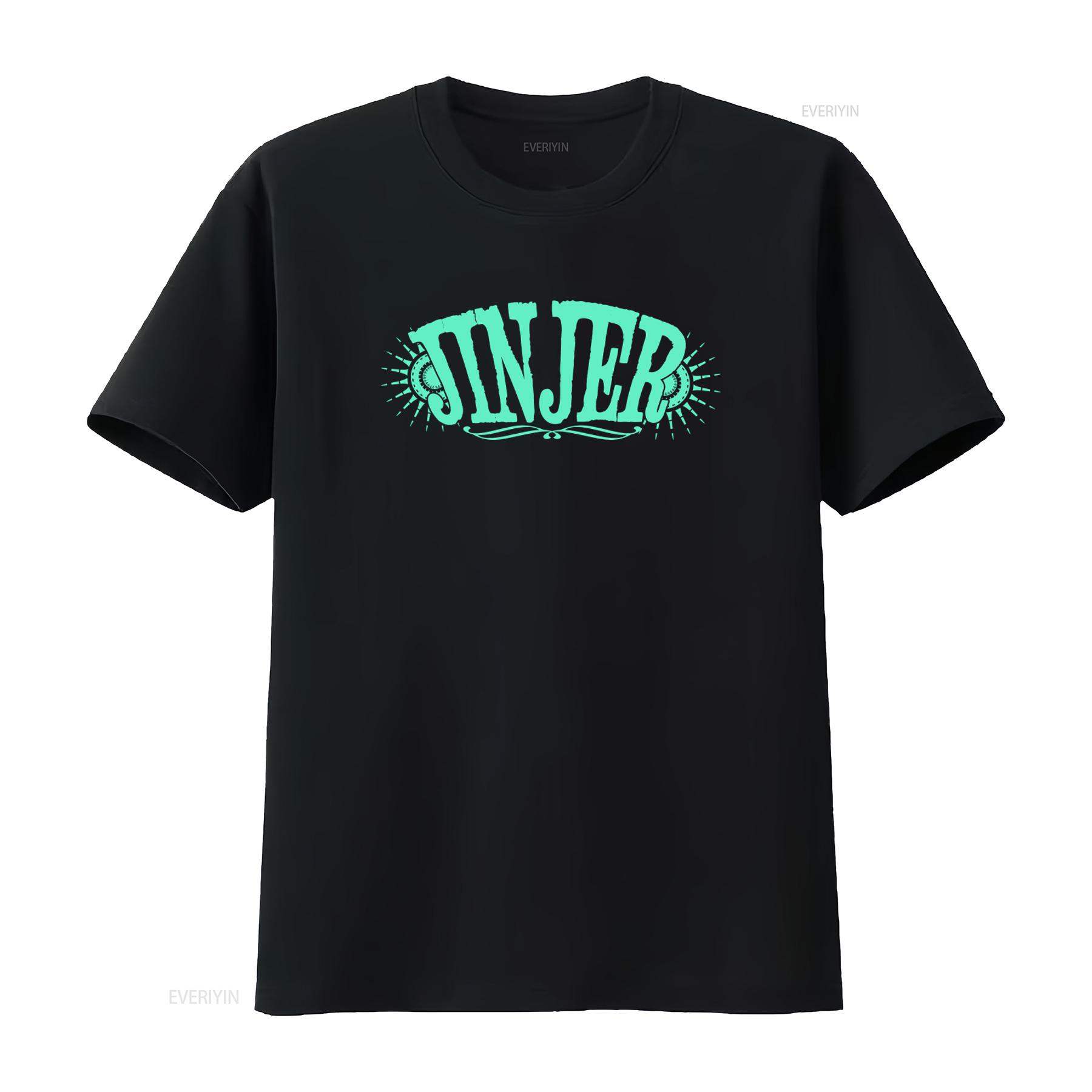 

Jinjer Metalcore Band Logo Mens T Shirt Stylish Hip Hop for Adults vintage Washed Stretched designer clothes fashion 4XL