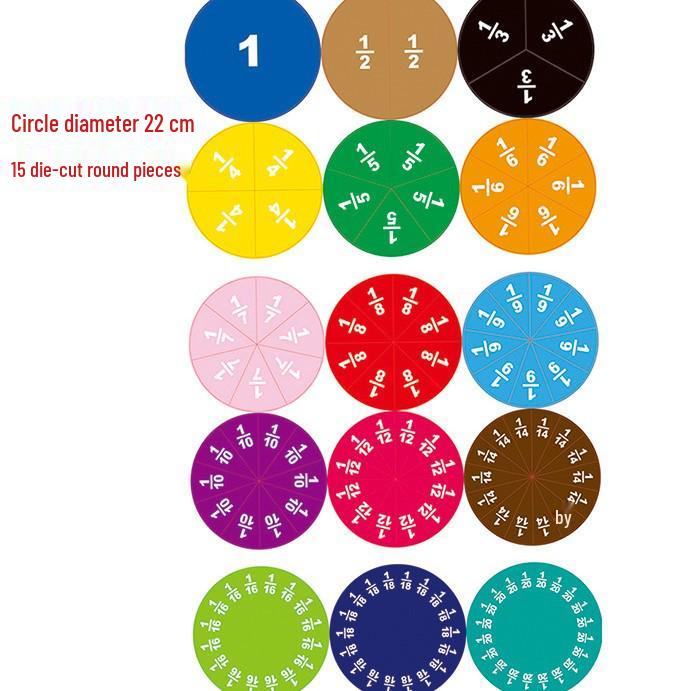 Large Magnetic Fraction Circle Set: Teacher s Aid for Math Addition & Subtraction