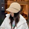 Soft Winter Fisherman Hat Wide Brim Winter Peaked Cap Vintage Fleece Baseball Cap  Skiing