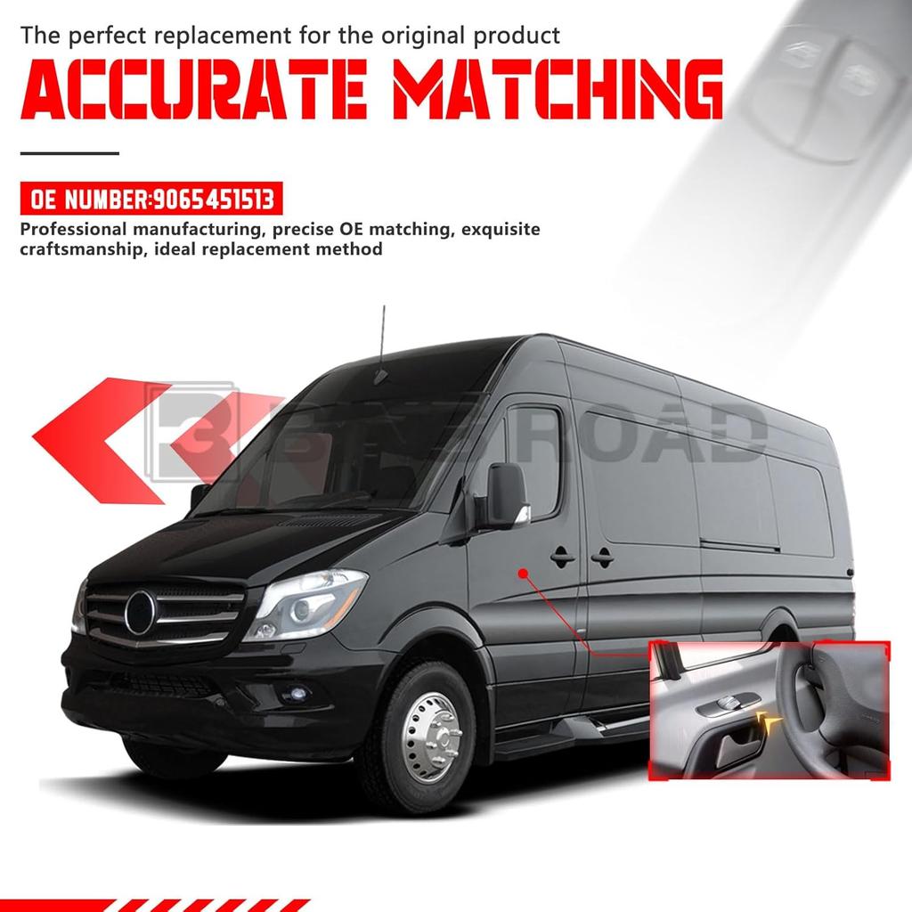 9065451513 Elektrischer Fensterheberschalter Fahrerseite Elektrischer Hauptschalter Kompatibel mit Mercedes Benz Sprinter 906 2006-2015