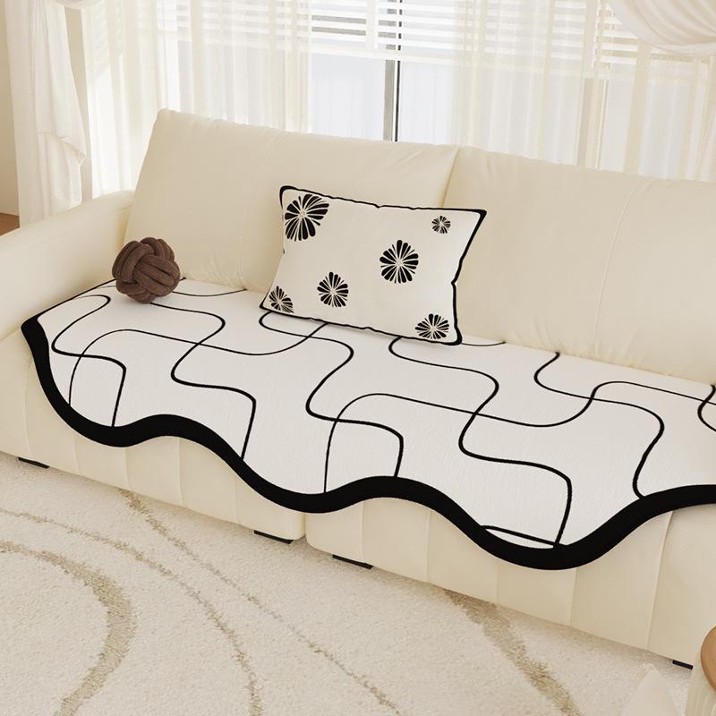 

Летняя подушка для дивана из ледяного шелка, неправильной формы, нескользящая, прохладная, дышащая, для гостиной, чехол для дивана прямой ряд, ткань, полотенце для спинки 90*90cm