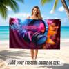 Music DJ Theme Beach Towel Personalized Custom Name & Text Soft Quick Dry Beach Towel for Swimming Travel