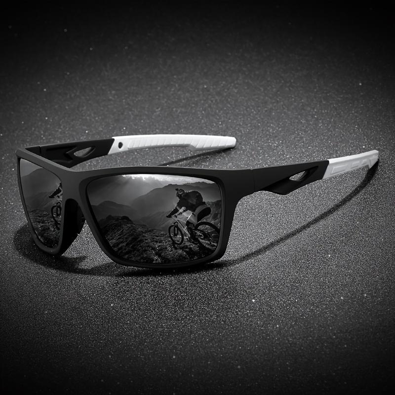 

Мужские поляризованные спортивные солнцезащитные очки, классическая оправа, полноободковые, широкая посадка для альпинизма и повседневного отдыха, модные очки для улицы черный белый