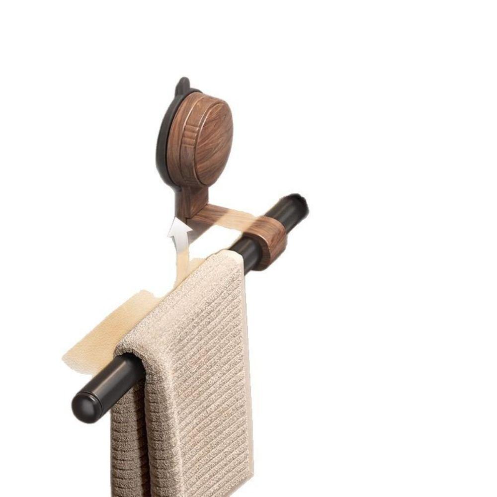 Plastics Walnut Wooden Towel Bar Space Aluminum Suction Mount Towel Bar  Bathroom accessories