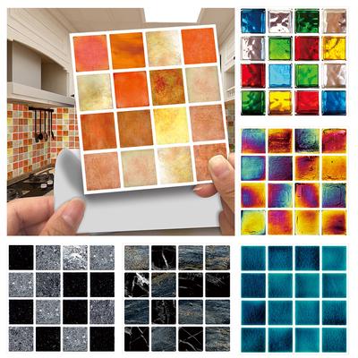 Fashion Wall Sticker Retro Pvc Waterproof Adhesive Home Sticker For Kitchen Bathroom Furniture
