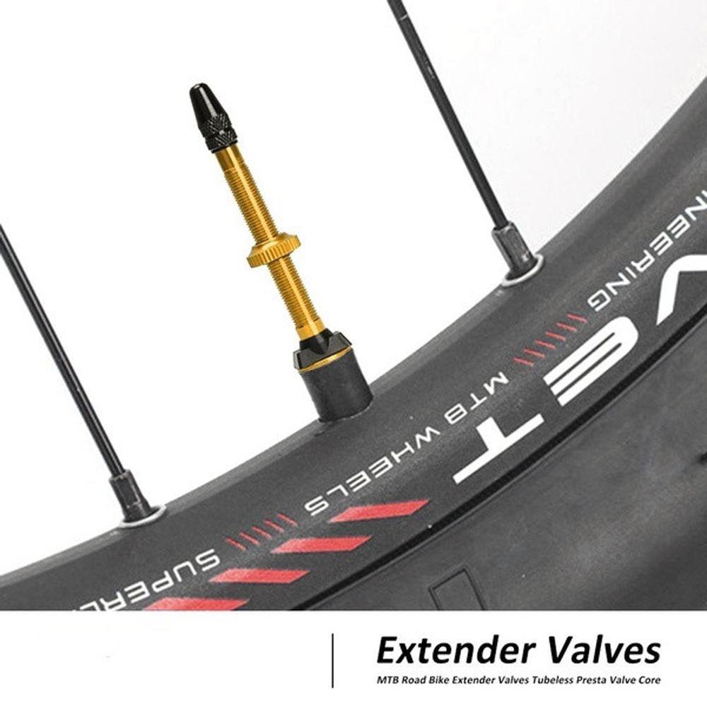 Sealant Ultra-light Aluminum Zinc Zinc Alloy Stem Tubeless Tire Presta Valve MTB Bicycle Extender Valves