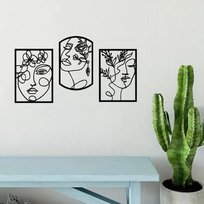 1pc Art Portrait Metal Wall Decor – Modern Halloween & Interior Decoration, Stylish Home Decor, Elegant Modern Art for Any Space