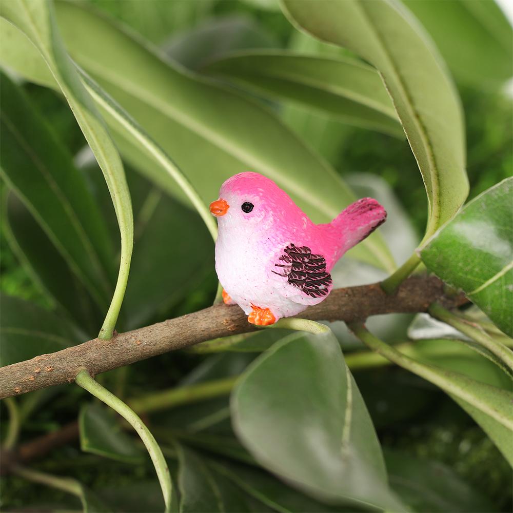 Colorful Miniature Resin Bird Figurines Fairy Garden Decorative Mini Sculpture Micro Landscape Dollhouse Bonsai Landscape Bird