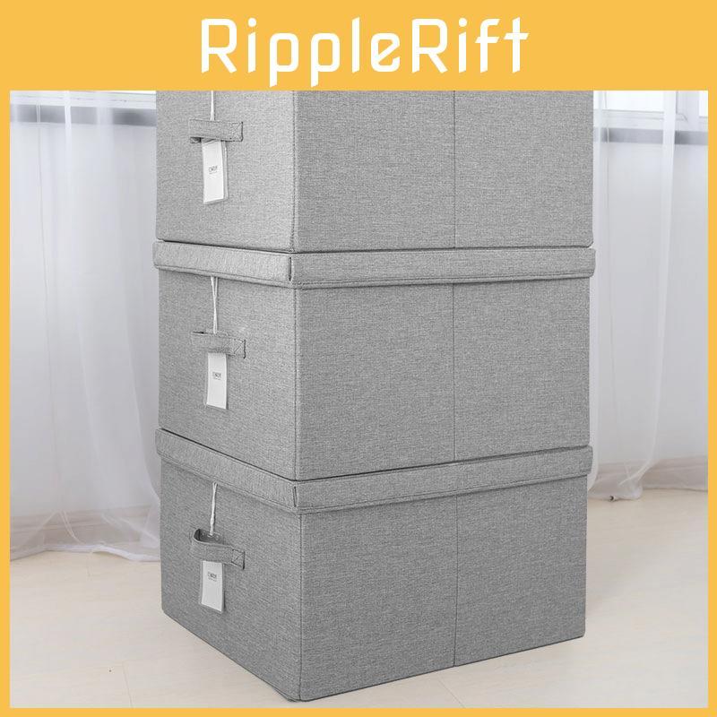 Foldable Cloth Storage Container With Cover For Bedroom And Living Room Use