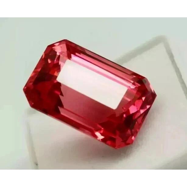 Emerald Cut Natural Padparadscha Sapphire 10-12 Ct Beautiful Certified Gemstone
