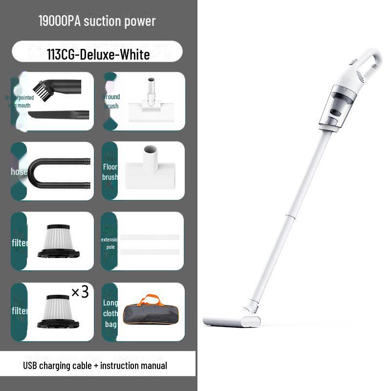 Compact, High-Power Handheld Car Vacuum Cleaner with Wireless Charging