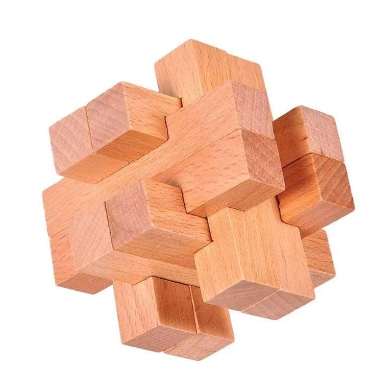Wooden Brain Teaser for Adults Kids Luban Lock IQ Challenge Puzzles Logic & Problem Solving Skills Educational Toys