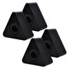 S.T.S.G Microphone Flag Clip Logo 4-Piece Set Black Triangular Interview Advertising News Promotion Attachment