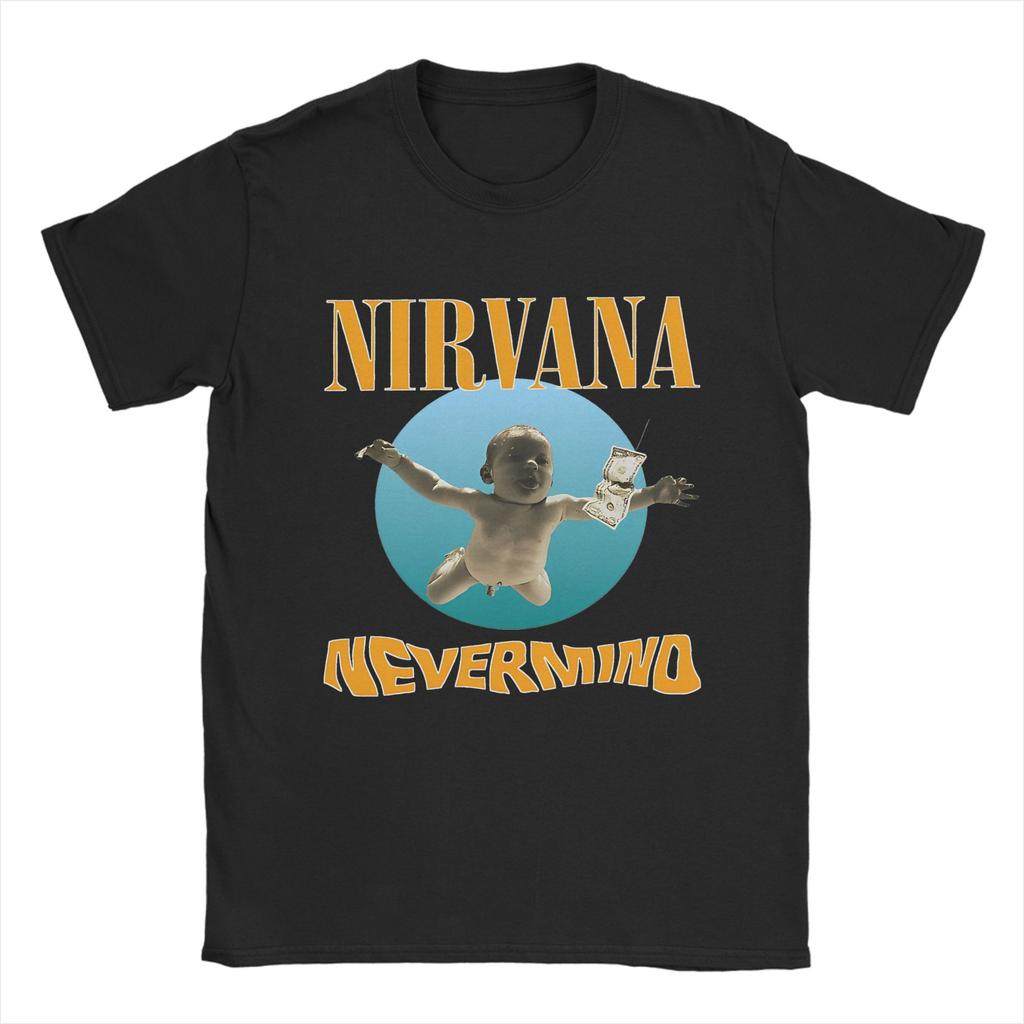 Kurt Cobain Guitar Rock-Nirvanas T Shirts Men Women 100% Cotton Vintage T-Shirts O Neck Tee Shirt Short Sleeve Clothes Plus Size