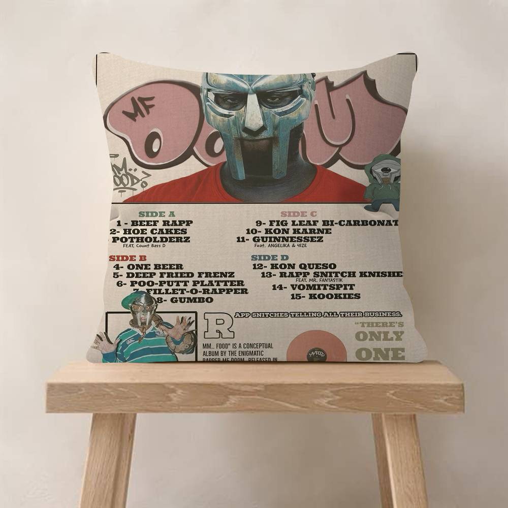 MF DDOOM Music Pop Album Maple Design Cushion Cover Happy Autumn Harvest Decor Holiday Decorati Pillow Cover