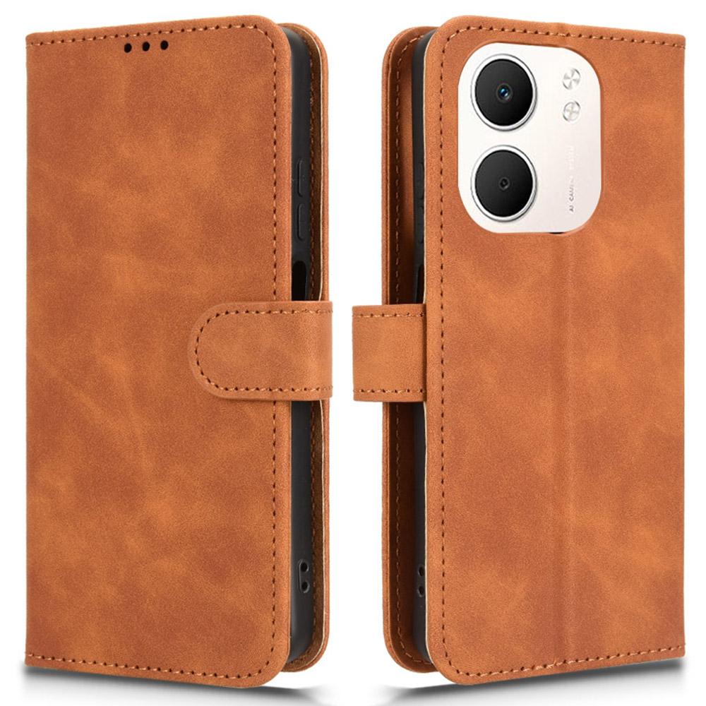 For Oppo A5x 5G/4G Leather Case Skin Feel Anti Drop Wallet Flip Phone Cover