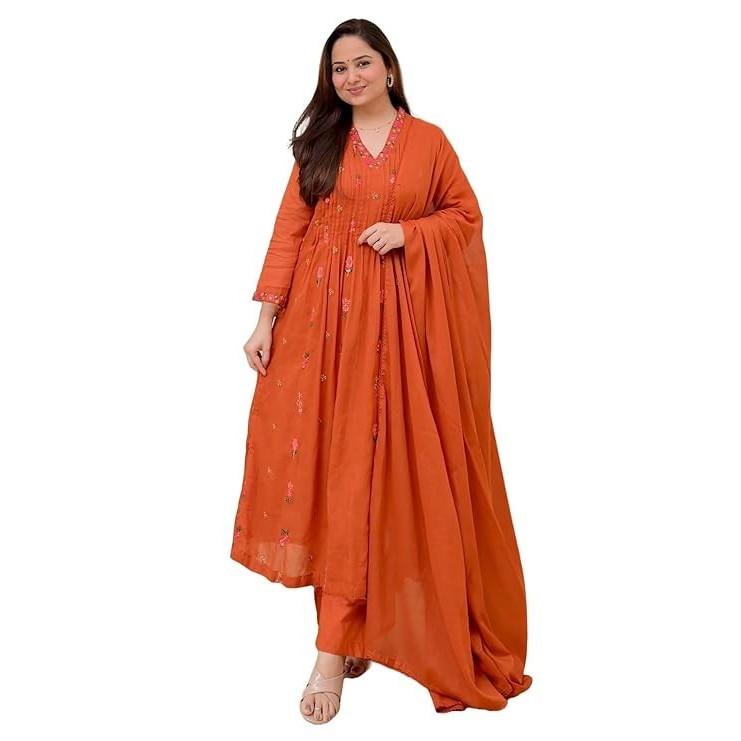 Designer Indian Bollywood Ethnic Salwar Kameez Women Top Kurti Pant Dupatta Set