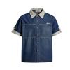 American Retro Washed Denim Shirt Summer Short-sleeved Versatile Fake Two-piece Tooling Shirt