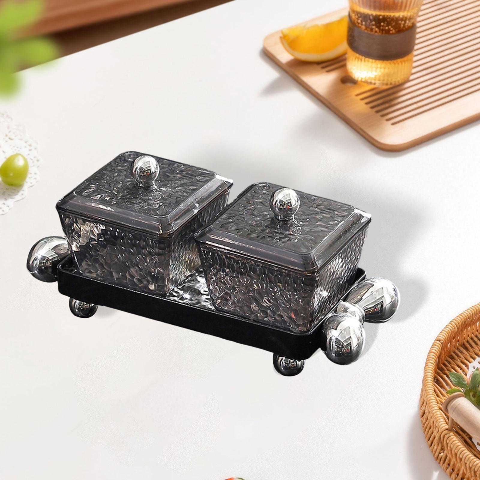 

Разделите сервировочные тарелки, поднос для закусок, чаша для сухофруктов, многоцелевой чайный аксессуар для квартиры 2 pieces grey