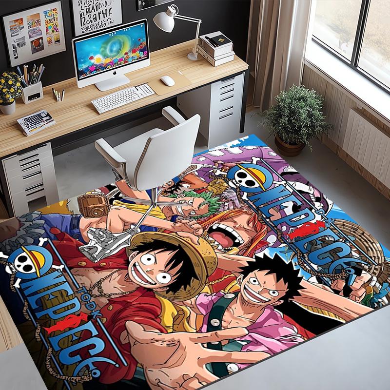 Tappeto con Motivo One Piece, Tappetino da Interno/Esterno, per Picnic, Sala Giochi, Camera da Letto, Ufficio, Soggiorno, Tappeto Arredamento Casa, Regalo di Compleanno