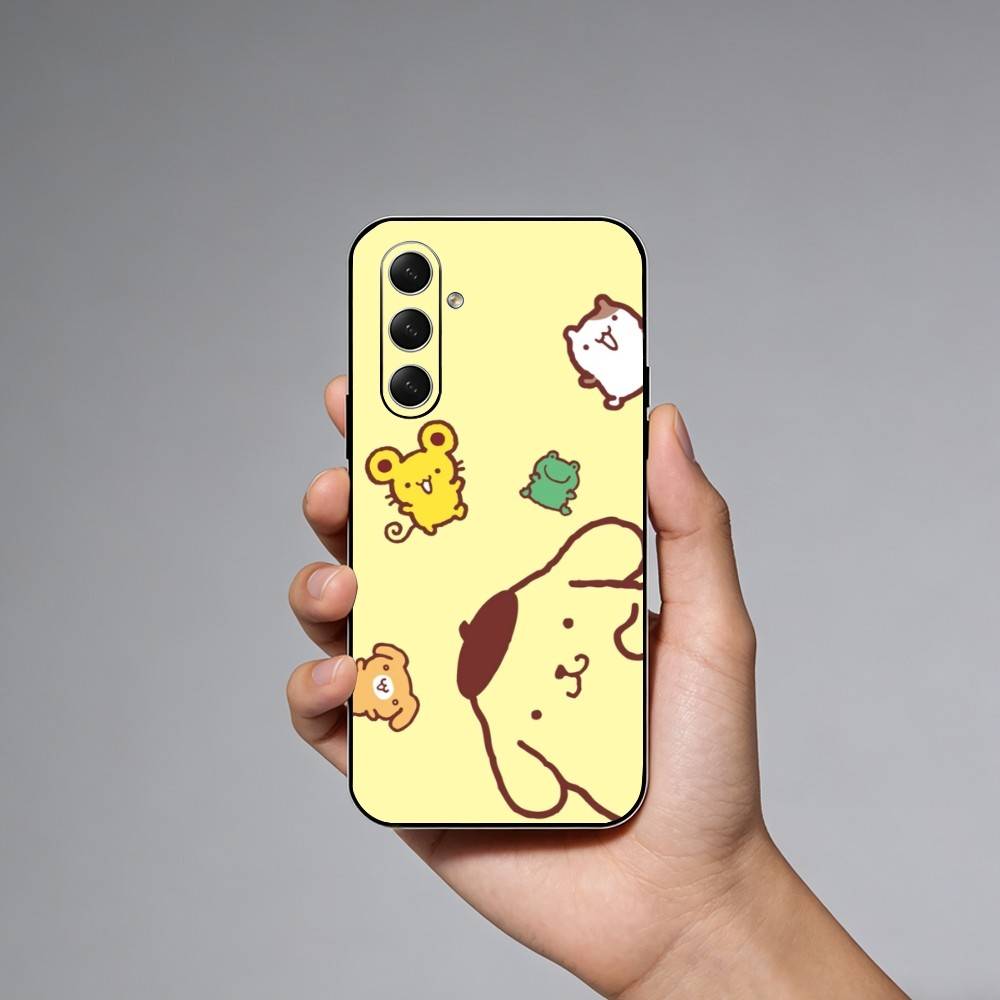 Cute Yellow P-Pompompurins Phone Case For Samsung Galaxy A73,21,22,32,71,53,52,51,80,5G Soft Black Cover