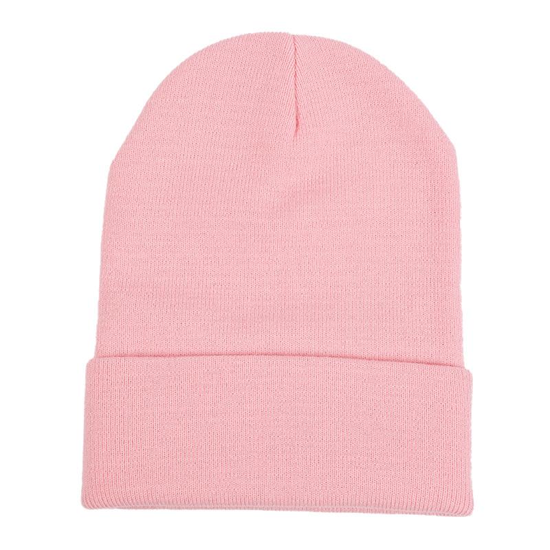 Custom Logo Unisex High Quality Plain Blank Color Winter Hat Cap Acrylic Knitted Beanie
