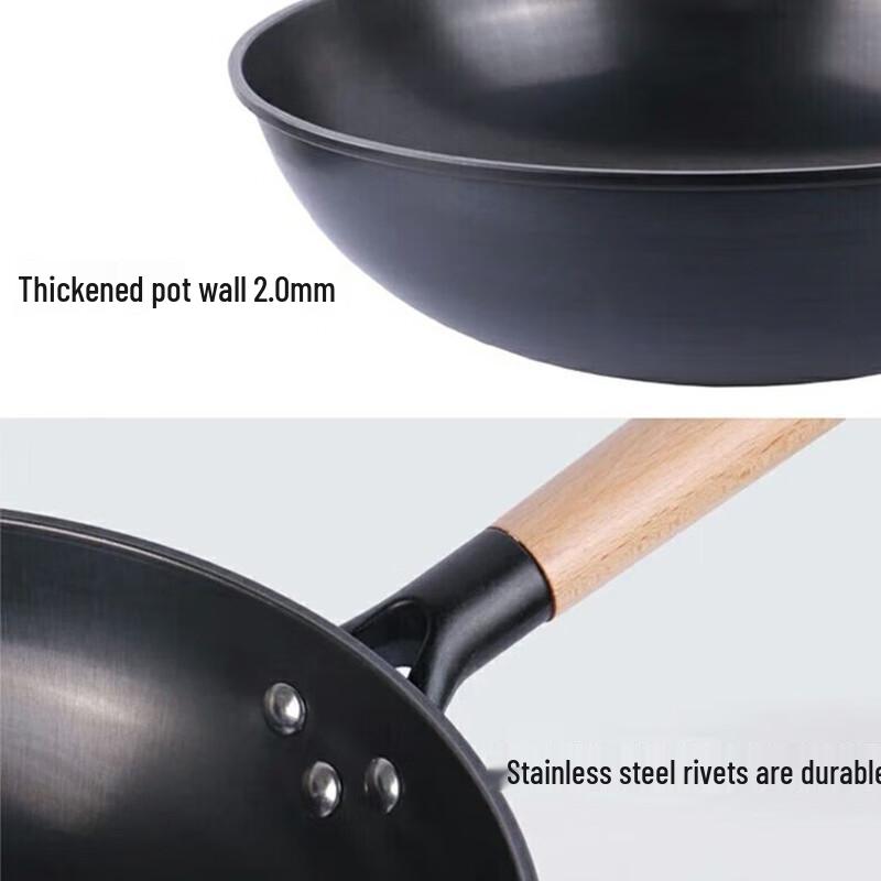 Kangbach 32cm Antihaft-Eisen-Wok-Set