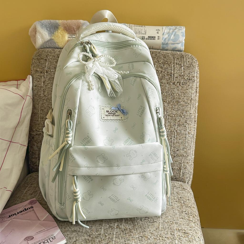 Schoolbag Cute Korean Version Niche Ins Backpack College Wind Cartoon Junior High School Student Student Large Capacity Schoolbag Backpack