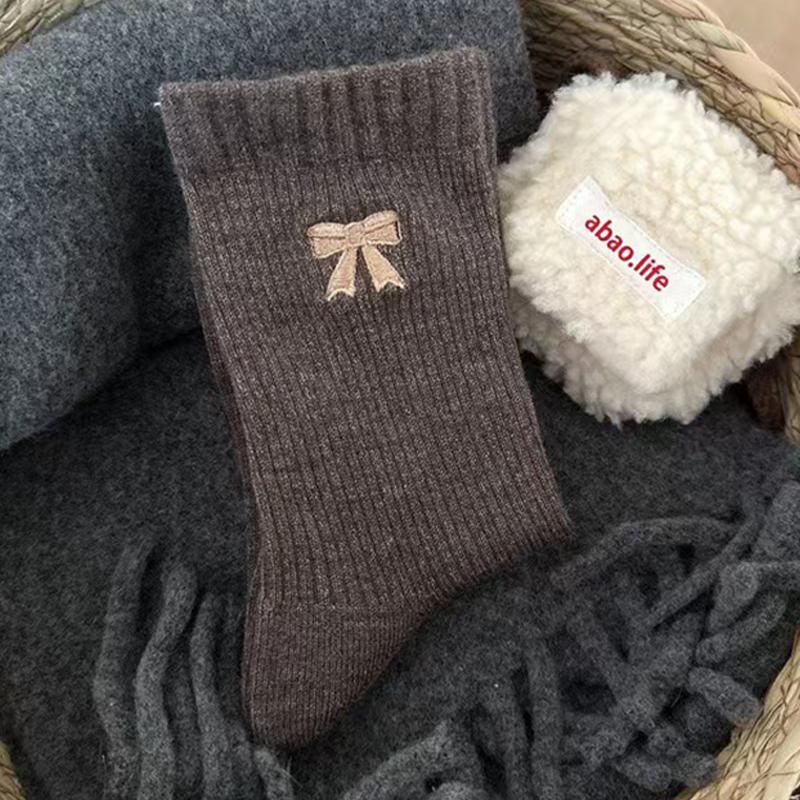 1pair Cute Women Socks Puppy Socks For Women Animal Pattern Cotton Socks With Fur Ball Funny Mid-tube Socks Calcetines Mujer