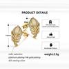 HeyMeili Women's Feather Stud Earrings, Stylish Design, 925 Sterling Silver with Opal Backing, Popular Jewelry for Women, Gift, Gold Plated