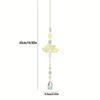1Pc Lotus Crystal Wind Chime Charms Made Of Metal And GlassFor Home Light Gathering Decoration OutdoorGarden Sun Catchers Crafts