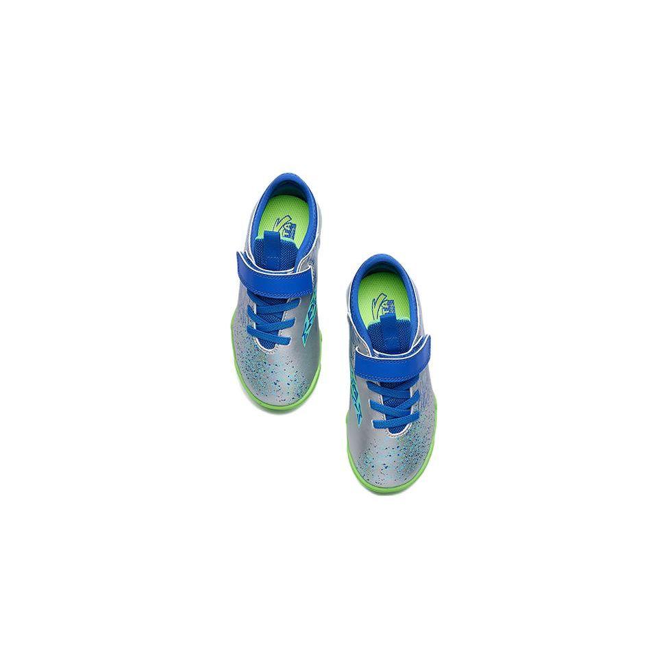 Anta Kids  Anti-Slip Durable Football Shoes Kids Footwear Silver Blue 312239981-4